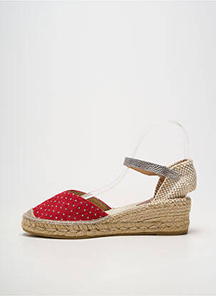 Espadrilės apvalus mygtukas kulnas nuo 4 iki 6 cm raudona SUYUTE moteris