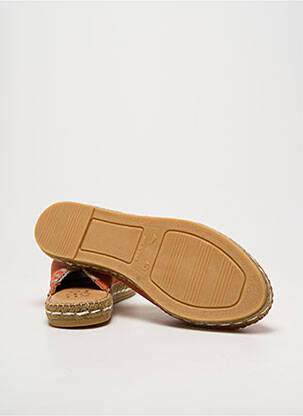 Espadrilės apvalus mygtukas plokščias kulnas iki 3 cm oranžinė SUYUTE moteris