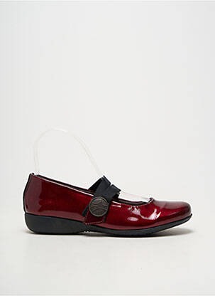 Balerinos velcro užsegimas plokščias kulnas iki 3 cm raudona HIRICA moteris