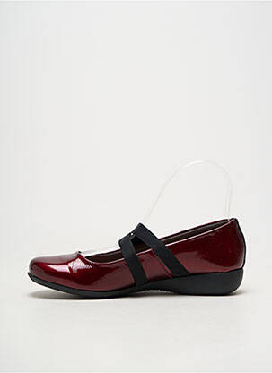 Balerinos velcro užsegimas plokščias kulnas iki 3 cm raudona HIRICA moteris