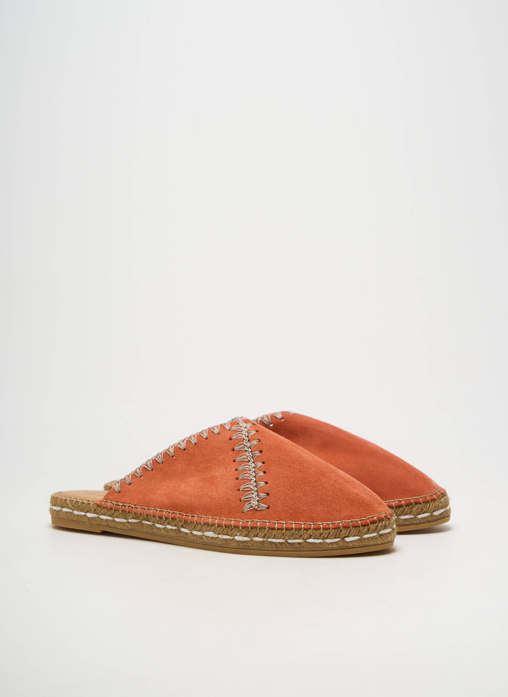Espadrilės apvalus mygtukas plokščias kulnas iki 3 cm oranžinė SUYUTE moteris