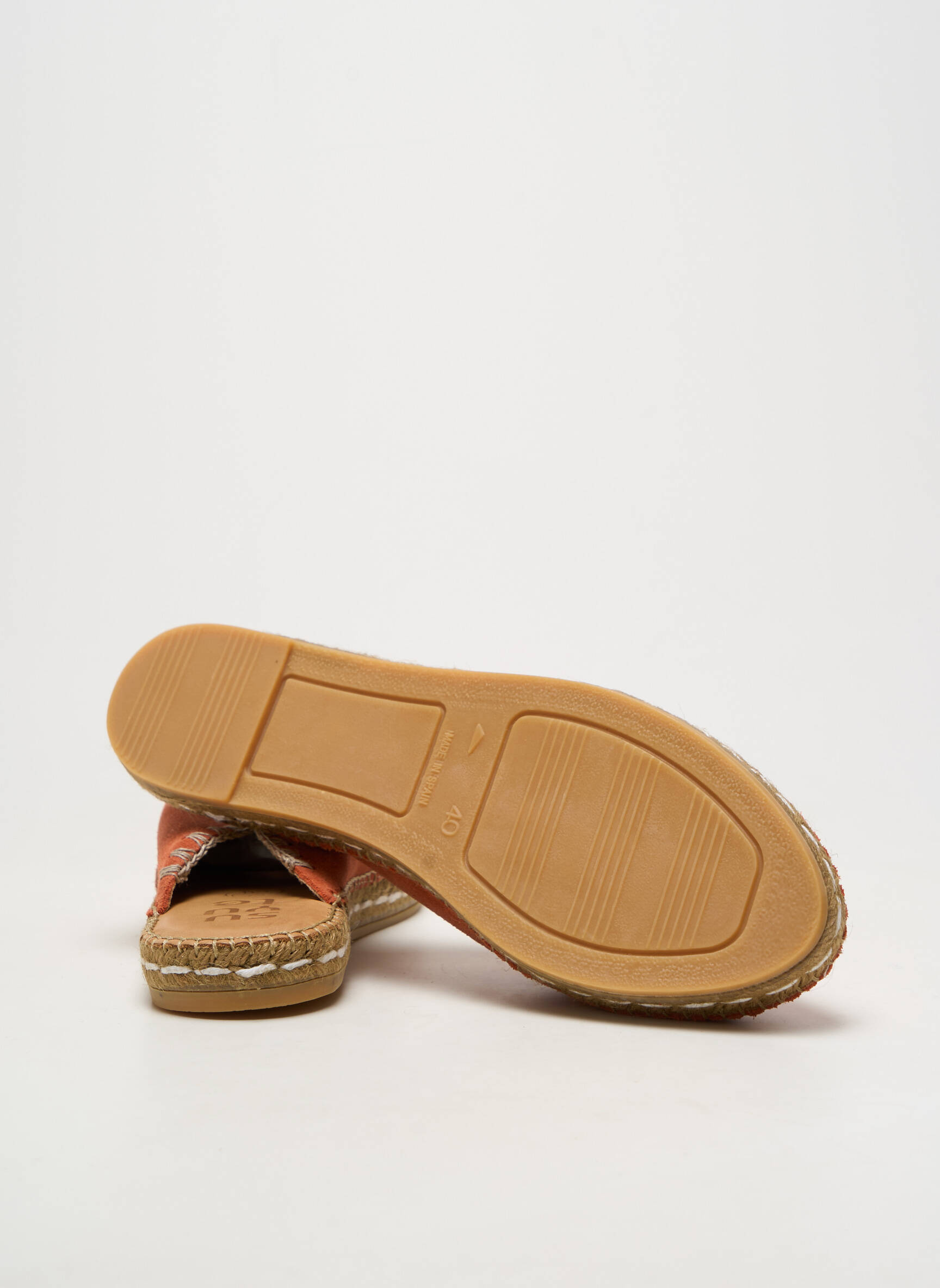 Espadrilės apvalus mygtukas plokščias kulnas iki 3 cm oranžinė SUYUTE moteris