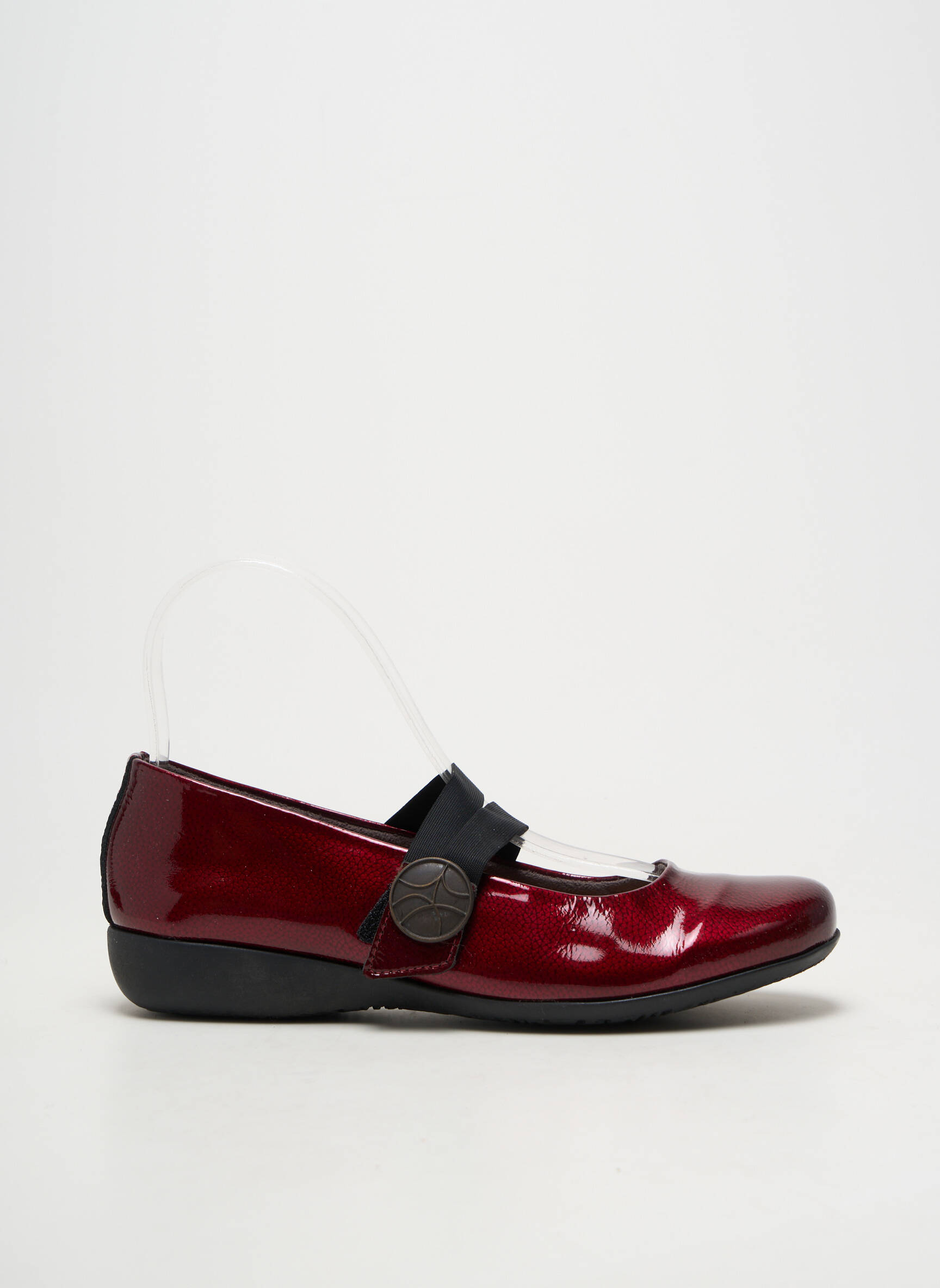 Balerinos velcro užsegimas plokščias kulnas iki 3 cm raudona HIRICA moteris