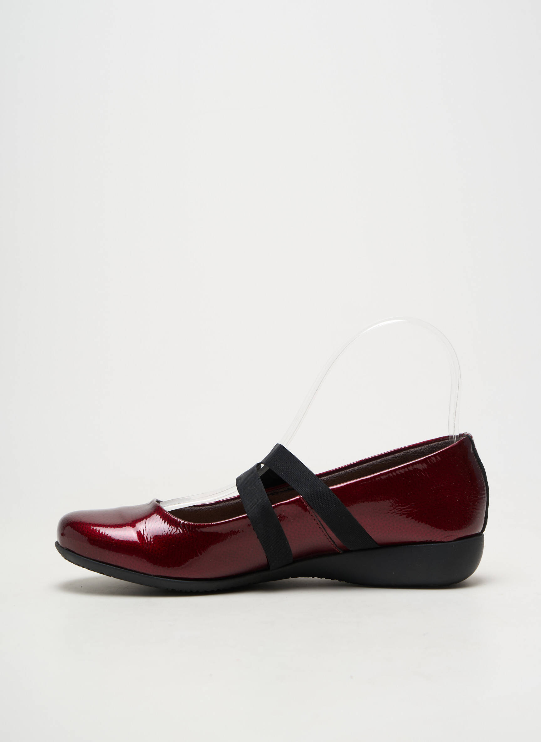 Balerinos velcro užsegimas plokščias kulnas iki 3 cm raudona HIRICA moteris
