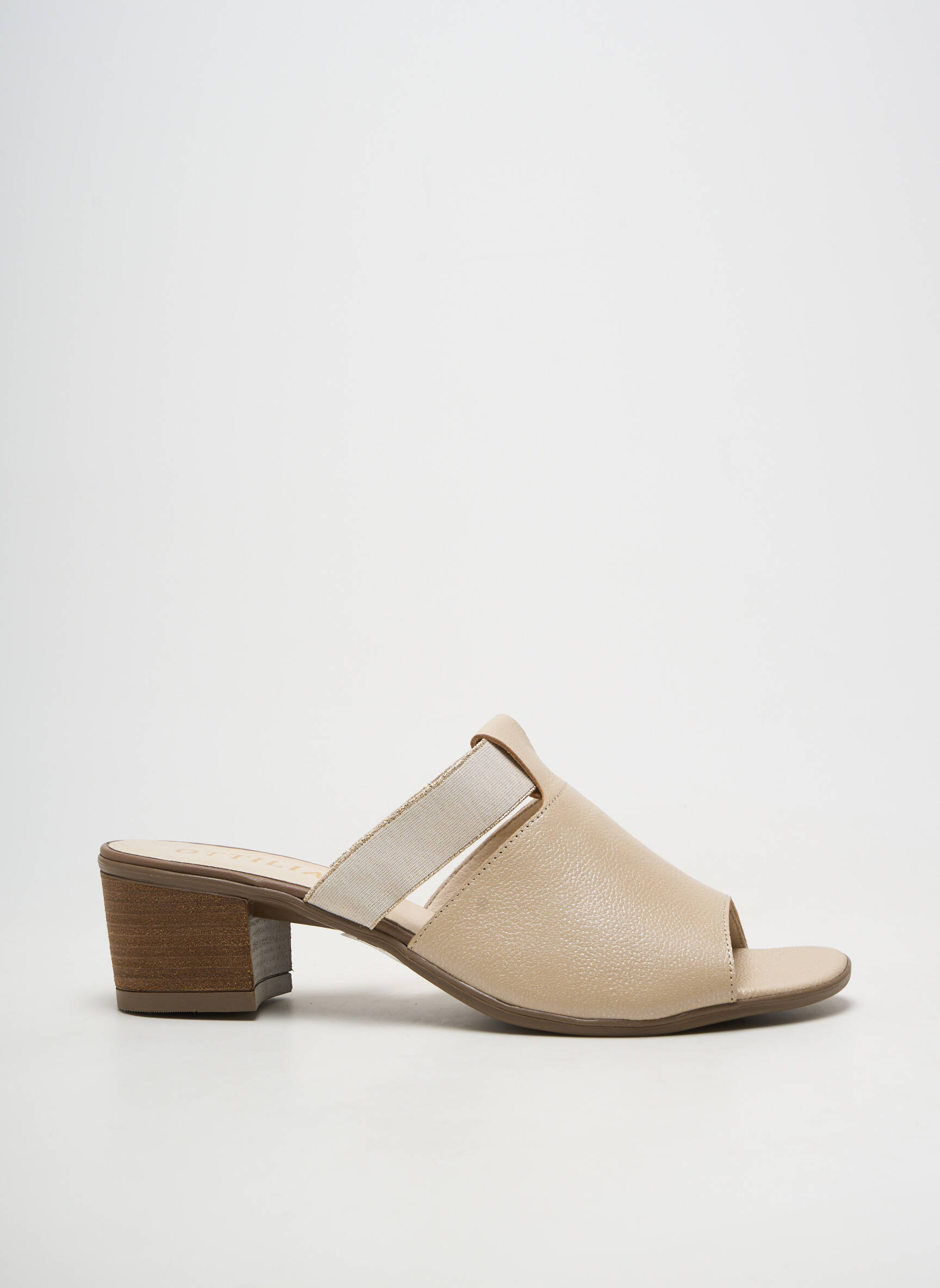 Mule/sabotai lygus medžiaga kulnas nuo 4 iki 6 cm bežinis OTTILIA moteris