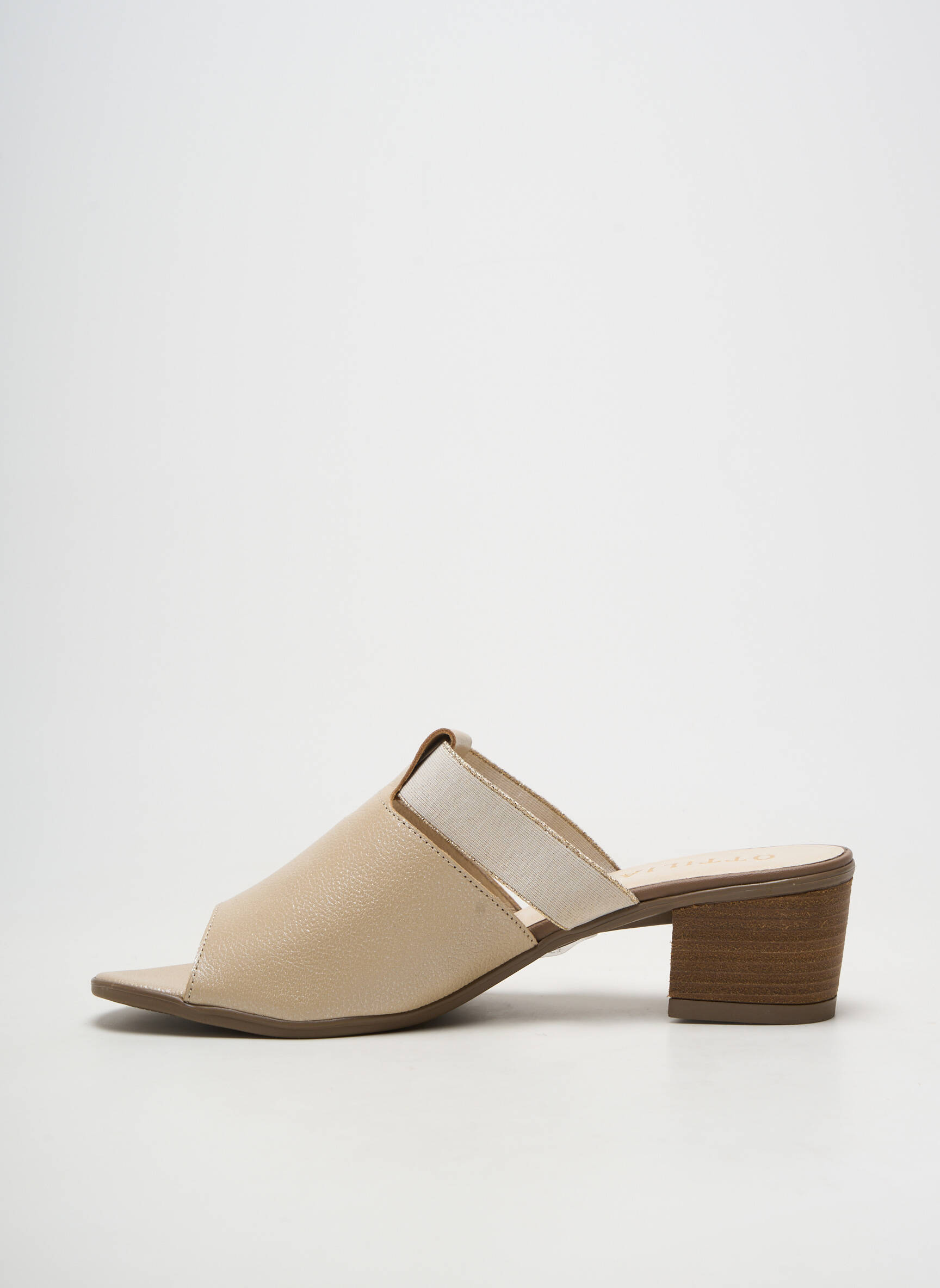 Mule/sabotai lygus medžiaga kulnas nuo 4 iki 6 cm bežinis OTTILIA moteris
