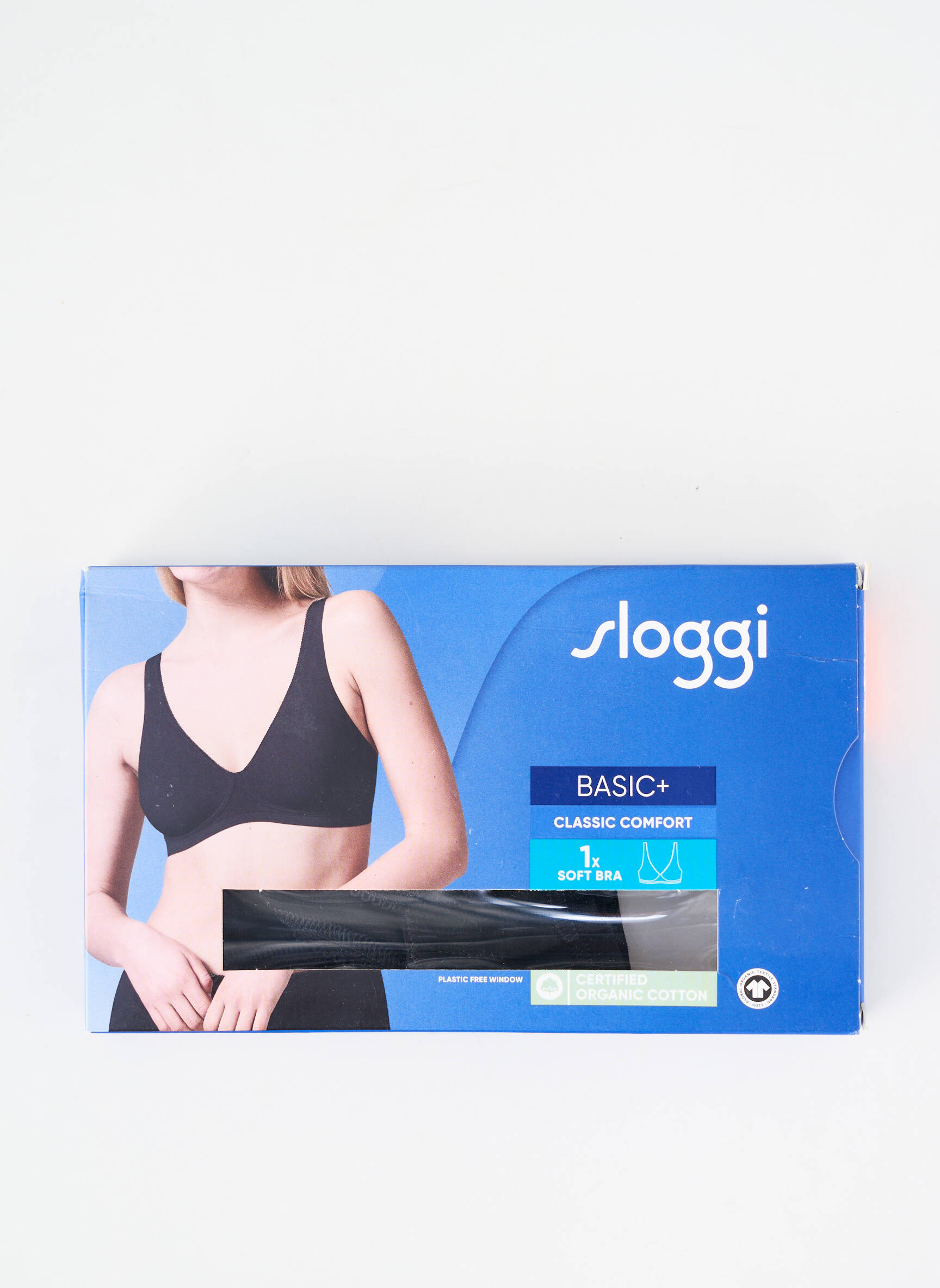 Liemenėlė be rėmo pilnas palaikantis liemenėlės viršus juodas SLOGGI moteris