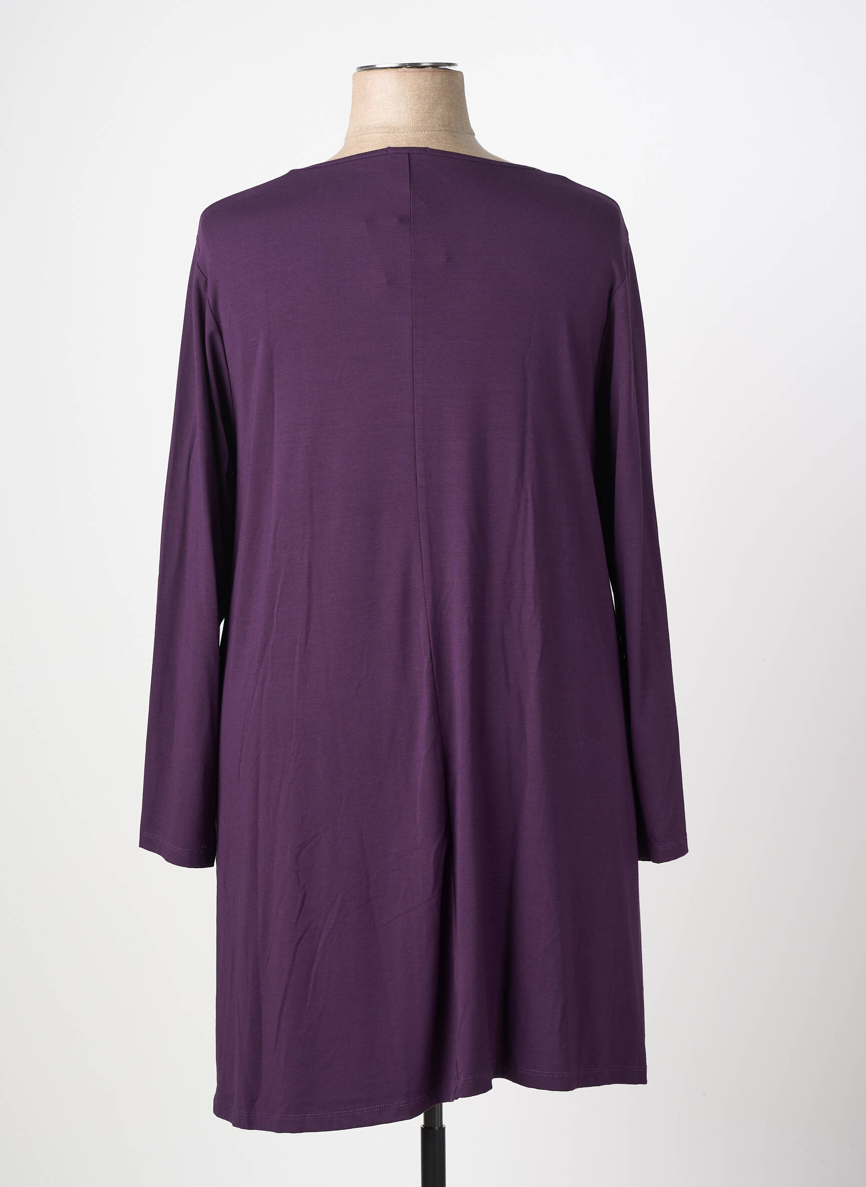 Ilgų rankovių tunika apvalus kaklas violetinis G!OZE moteris