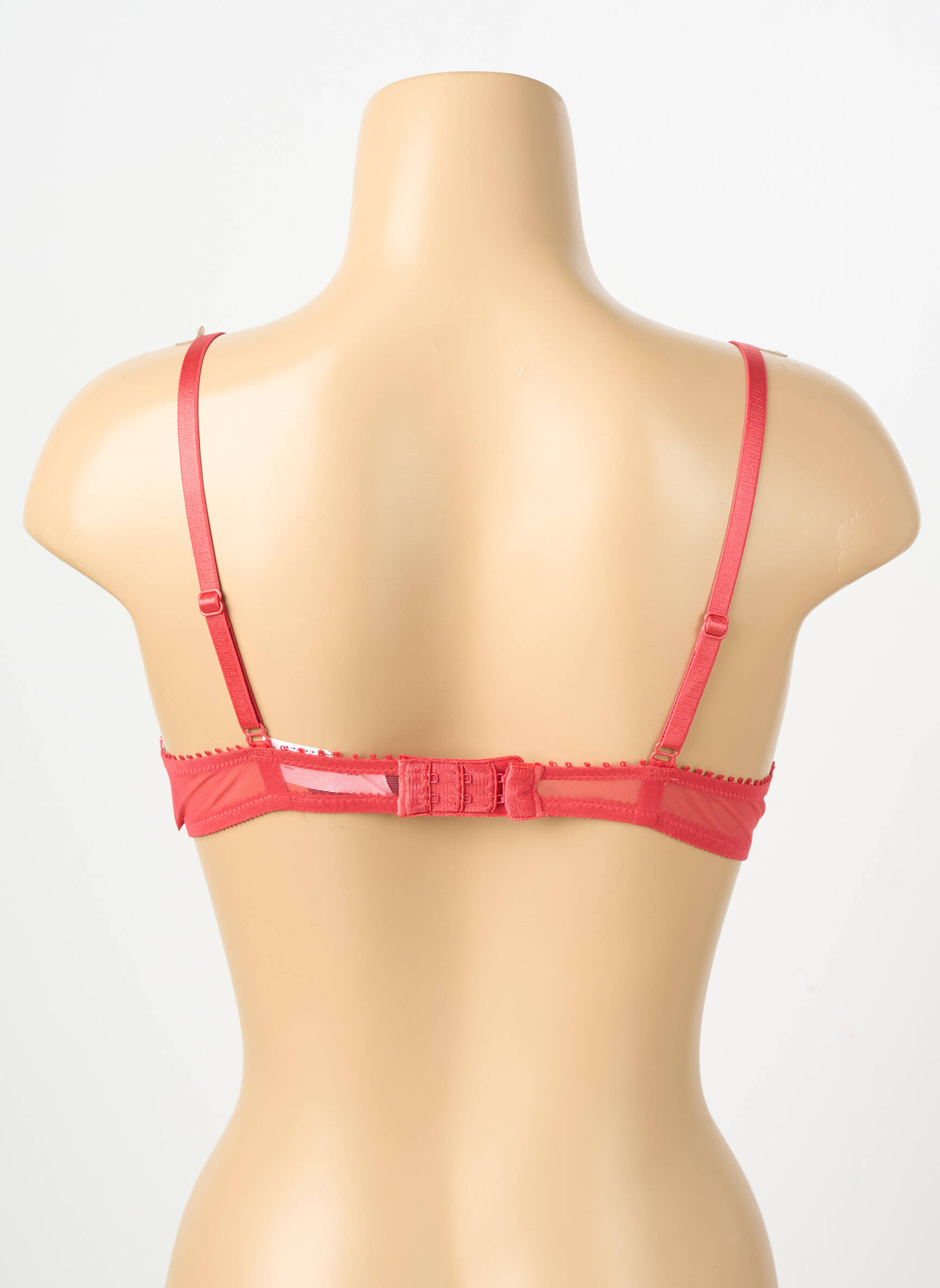Liemenėlė satino efektas push-up liemenėlė su aukštu palaikymu raudona PASSIONATA moteris