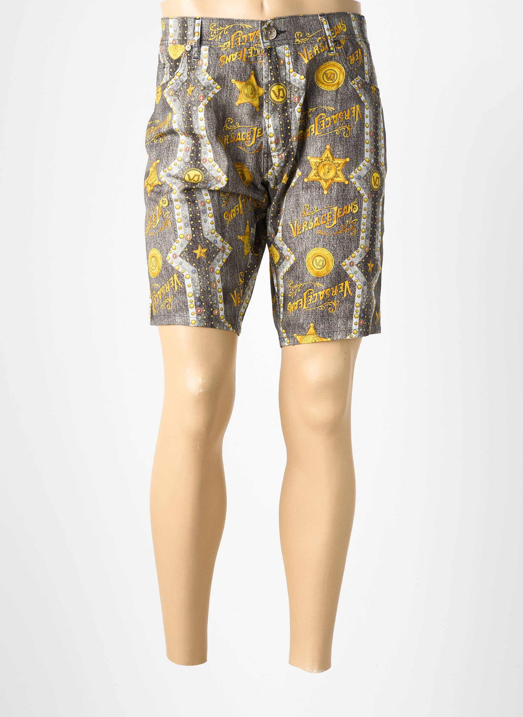 Bermudas popelinos audinys, kuris pasižymi lygiu ir tankiu paviršiumi. normala dydis geltona VERSACE JEANS COUTURE vyras