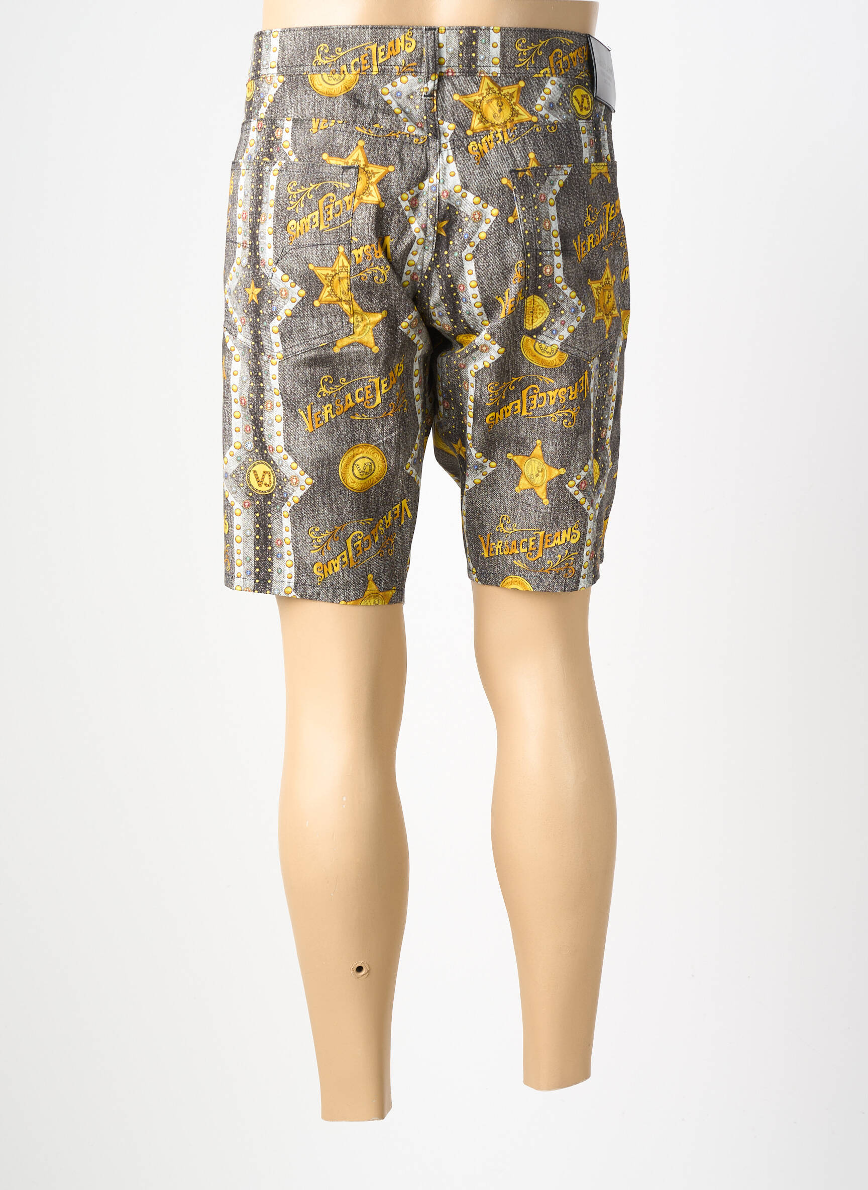 Bermudas popelinos audinys, kuris pasižymi lygiu ir tankiu paviršiumi. normala dydis geltona VERSACE JEANS COUTURE vyras