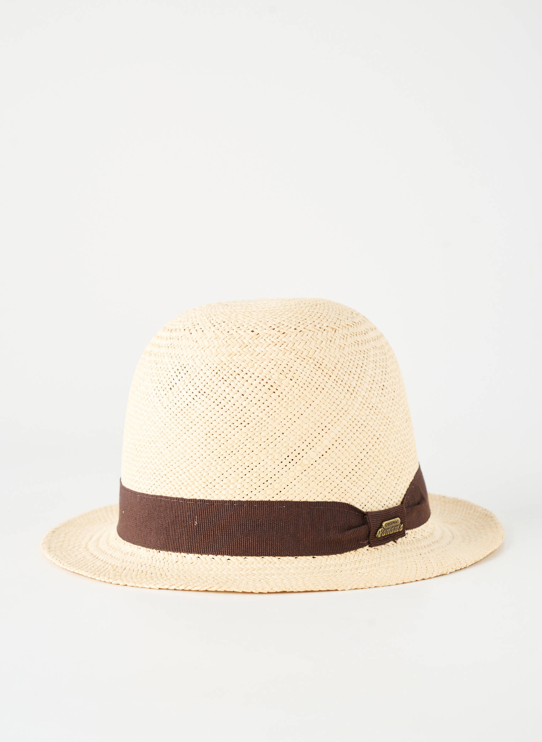 Skrybėlė šiaudinio skrybėlės forma rudas PANAMA HAT moteris