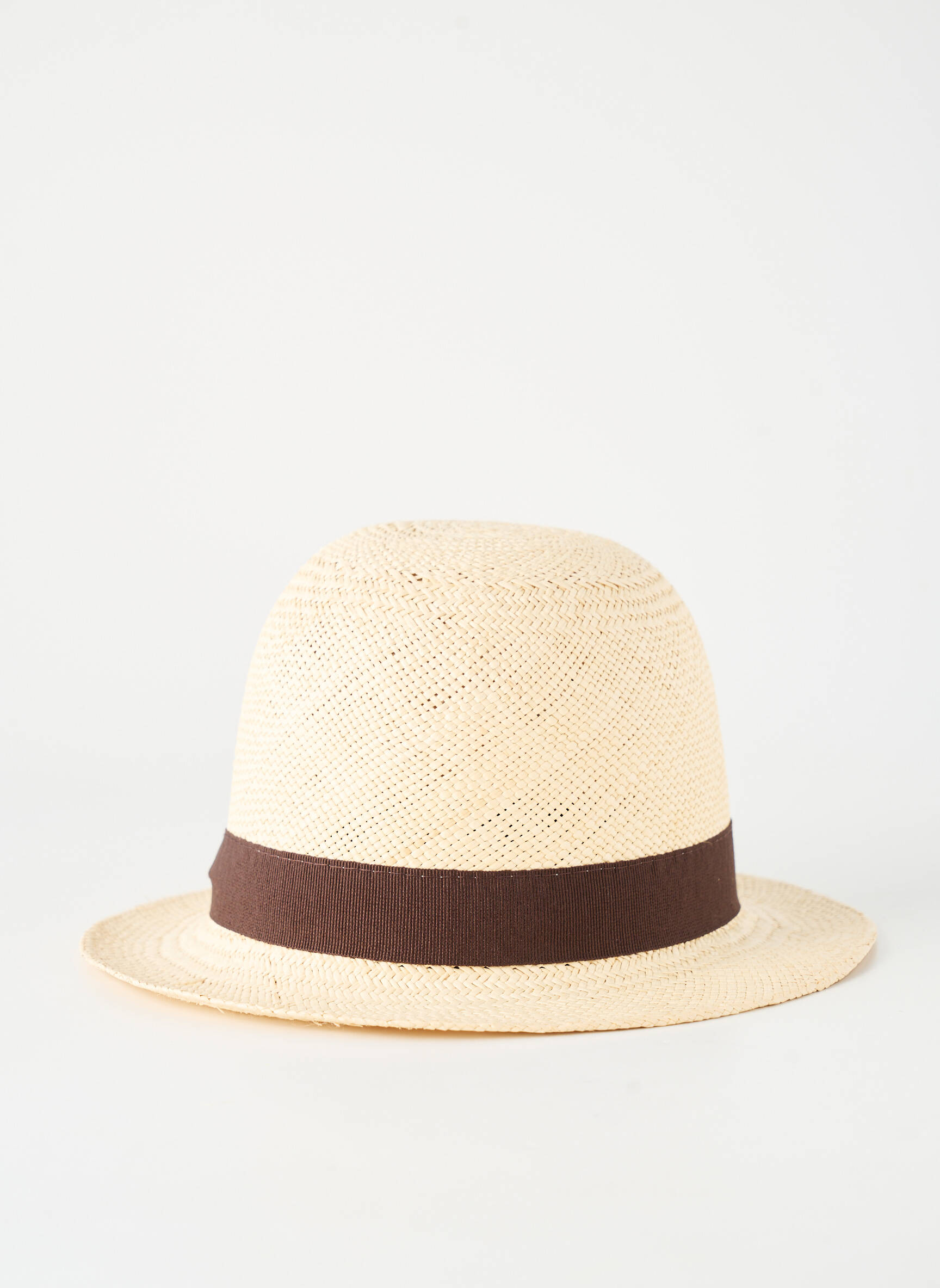 Skrybėlė šiaudinio skrybėlės forma rudas PANAMA HAT moteris