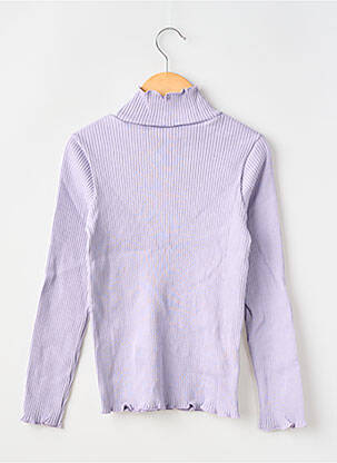 Megztinis tamprumas ilgos rankovės violetinis PETIT BATEAU mergina