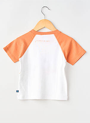 T-marškinys fantazijos raštas trumpas rankovės oranžinė PETIT BATEAU berniukas