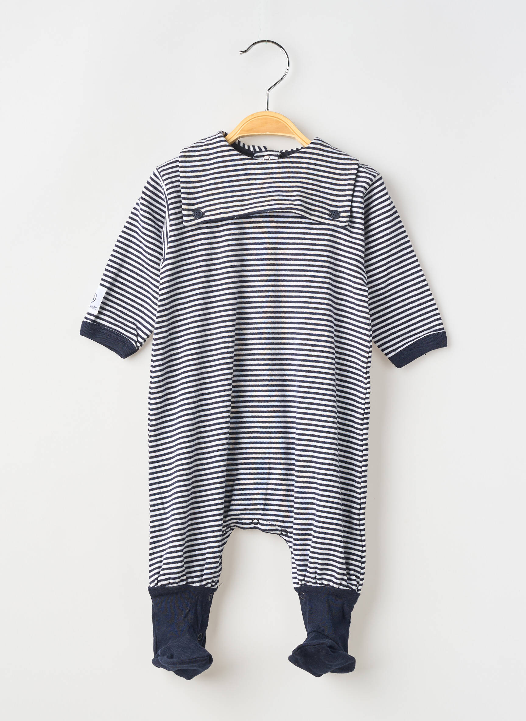 Pižama spaudžiama kirkšnyje užtrauktukas mėlyna PETIT BATEAU berniukas