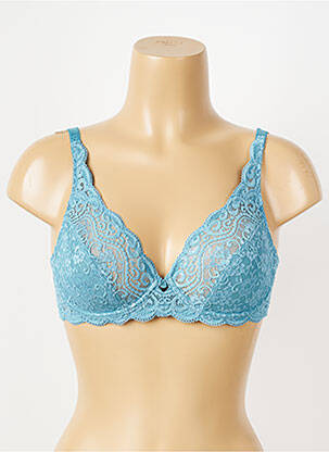 Liemenėlė lengva ir skaidri pilnas palaikantis liemenėlės viršus mėlyna TRIUMPH moteris
