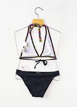 Dvivietis maudymosi kostiumėlis tamprumas juodas BEACHWEAR mergina