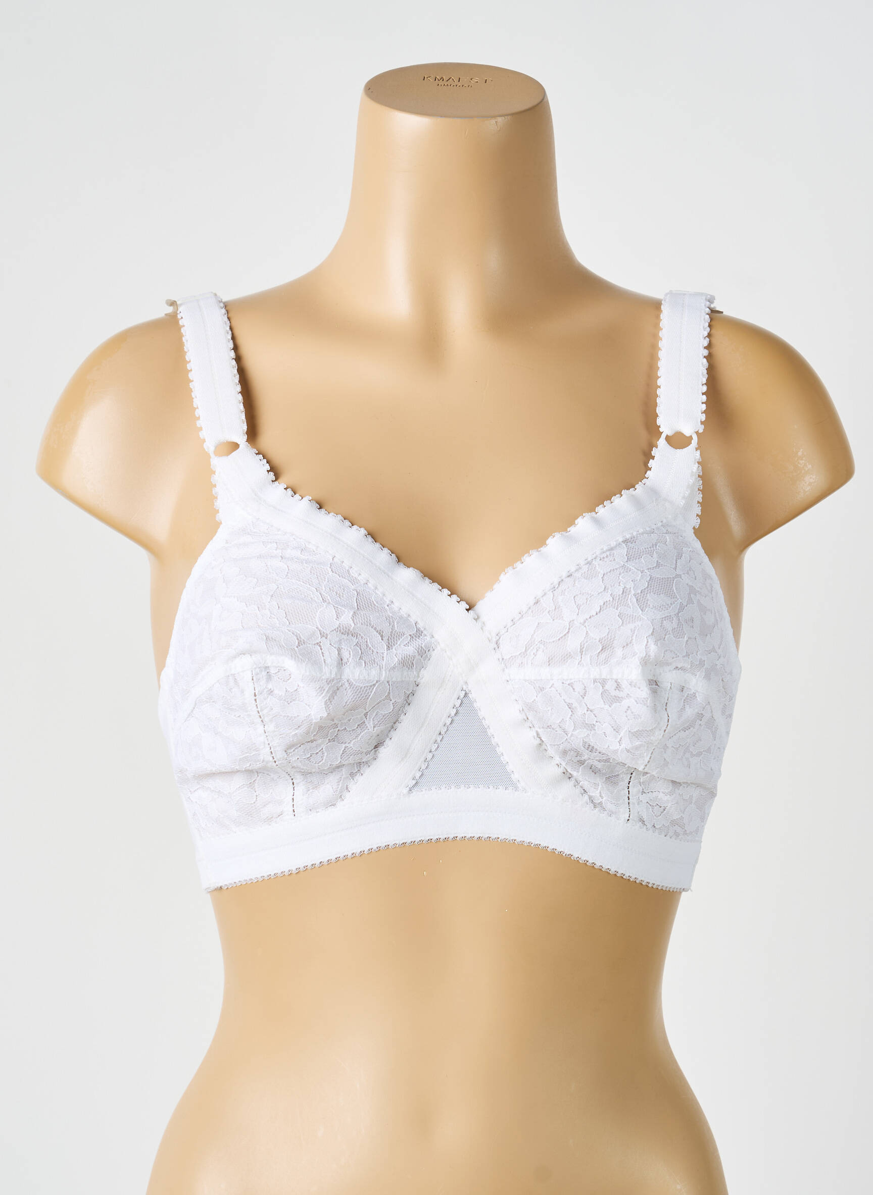 Liemenėlė be rėmo pilnas palaikantis liemenėlės viršus baltas PLAYTEX moteris