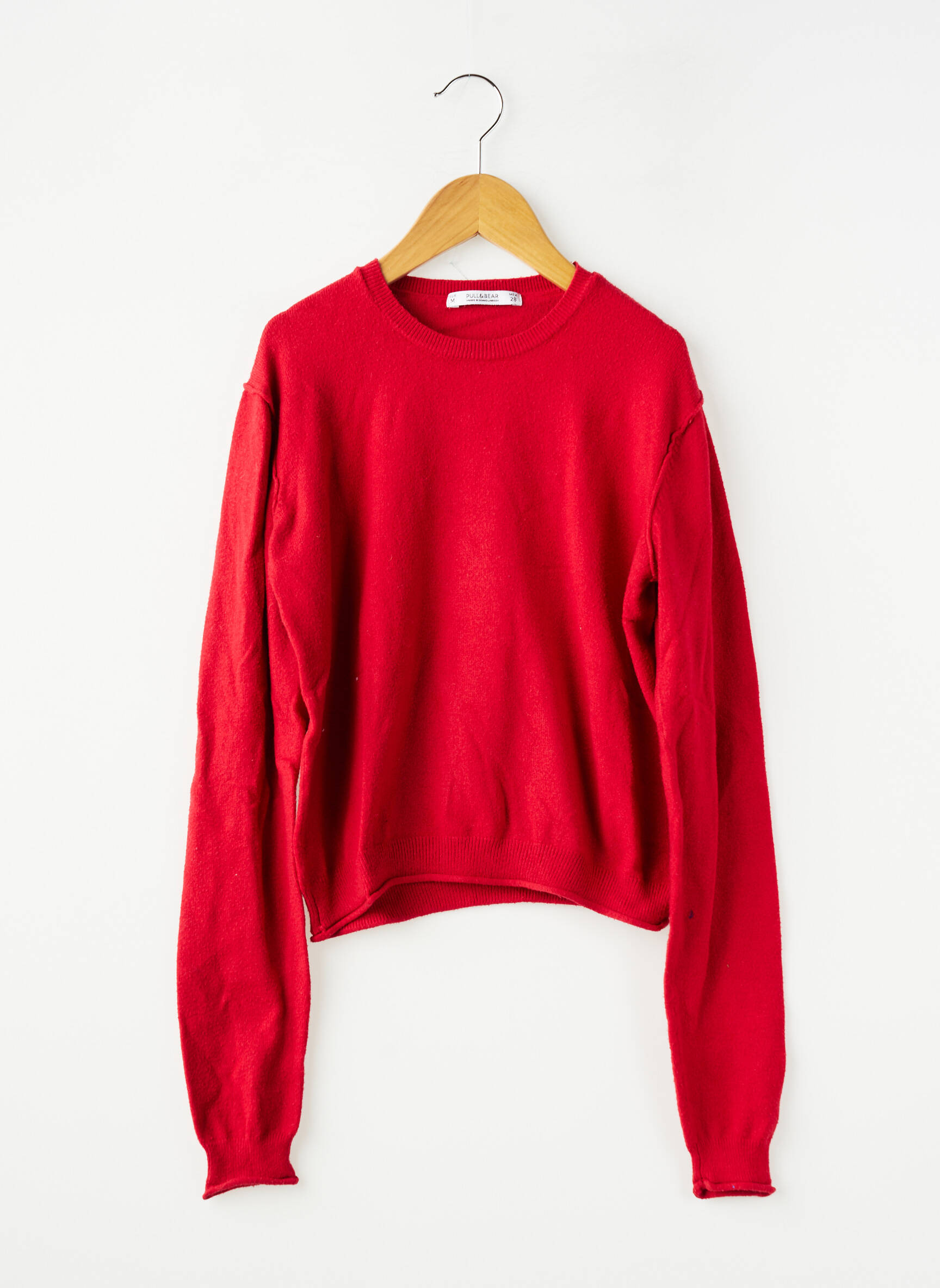 Megztinis tamprumas ilgos rankovės raudona PULL & BEAR vaikas