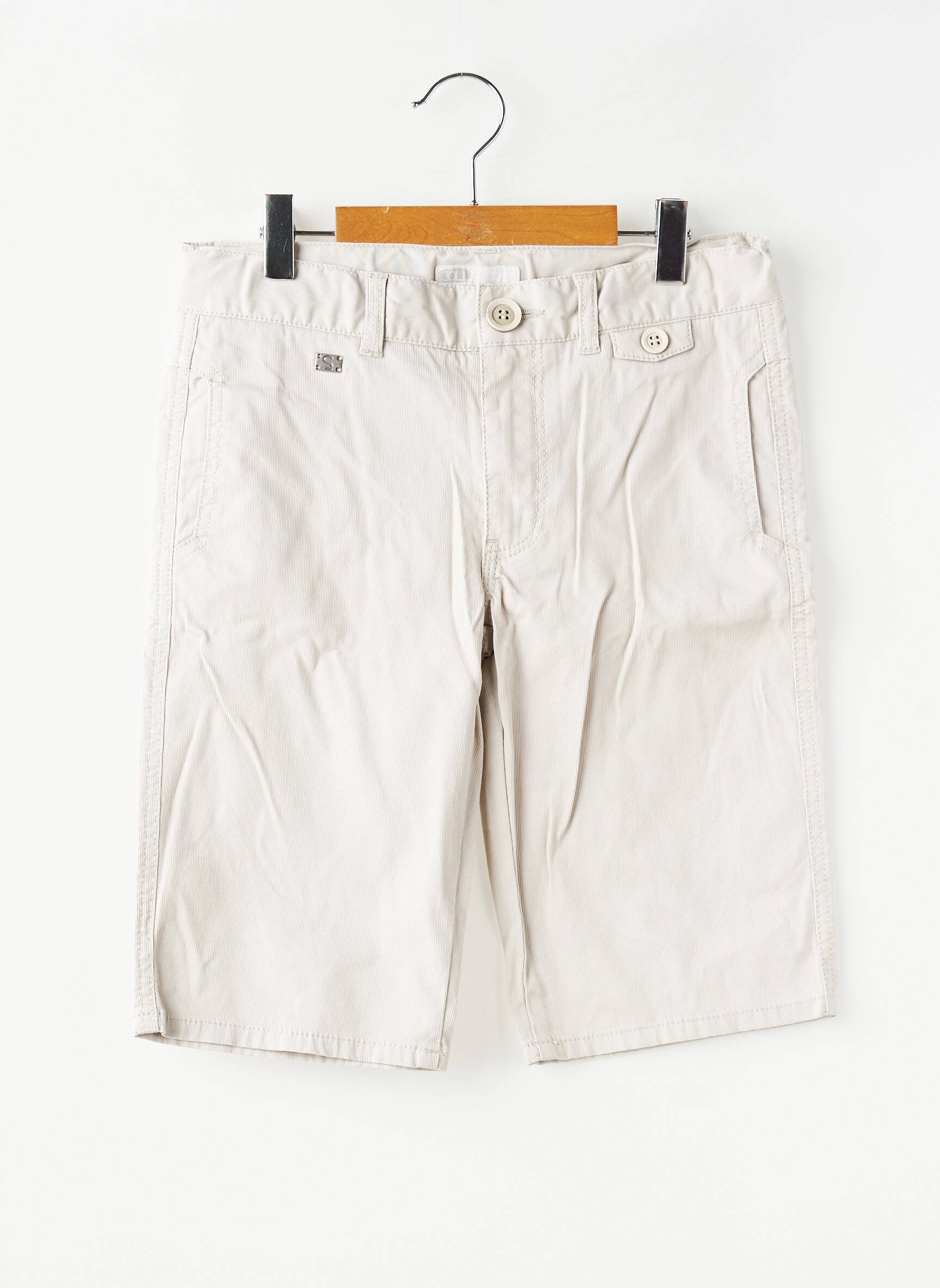 Bermudas popelinos audinys, kuris pasižymi lygiu ir tankiu paviršiumi. reguliuojamo dydžio pilka COLLECTION berniukas