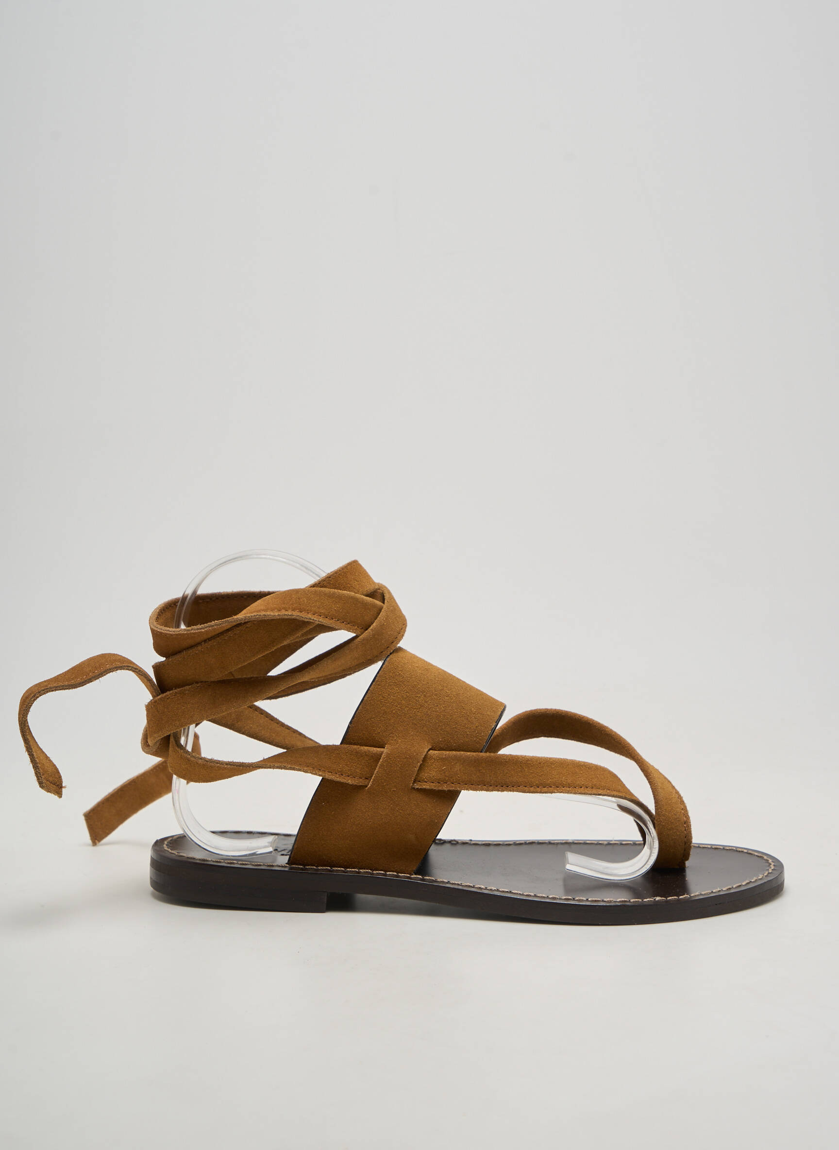Sandalai/nu pėdos chiquet plokščias kulnas iki 3 cm rudas TWINSET moteris