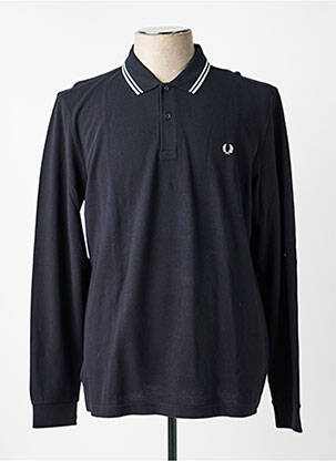 Polo ilgos rankovės ilgos rankovės juodas FRED PERRY vyras