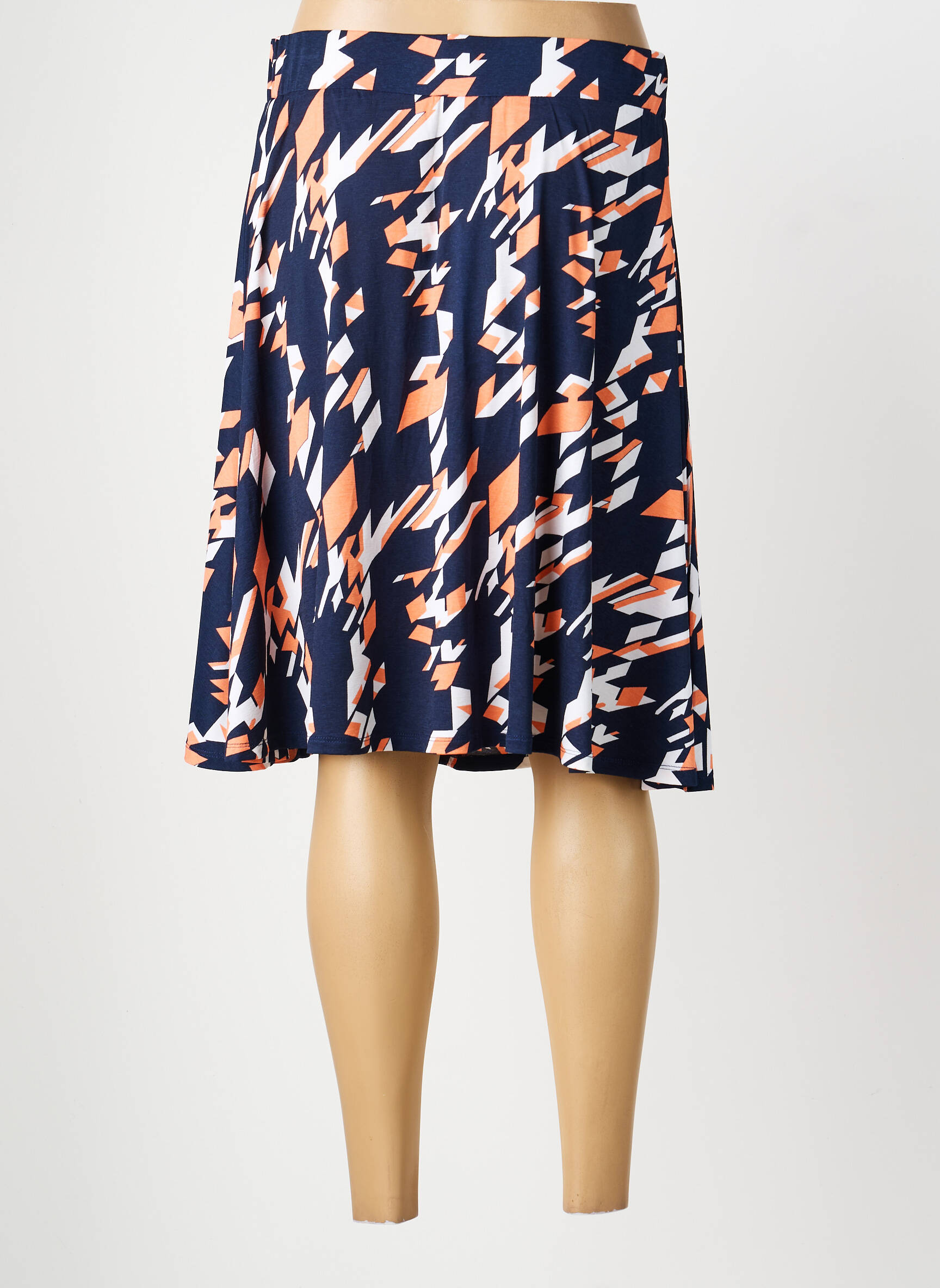 Pusilgis sijonas tamprumas mėlyna MARBLE moteris