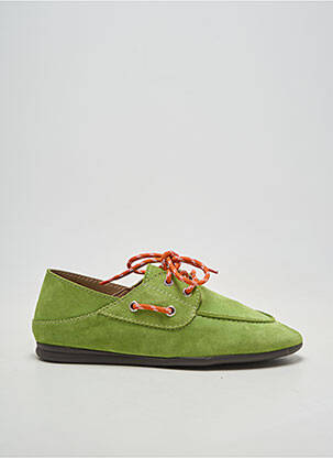 Mokasīnai nubuko audinys plokščias kulnas iki 3 cm žalias ANOTHER STEP moteris