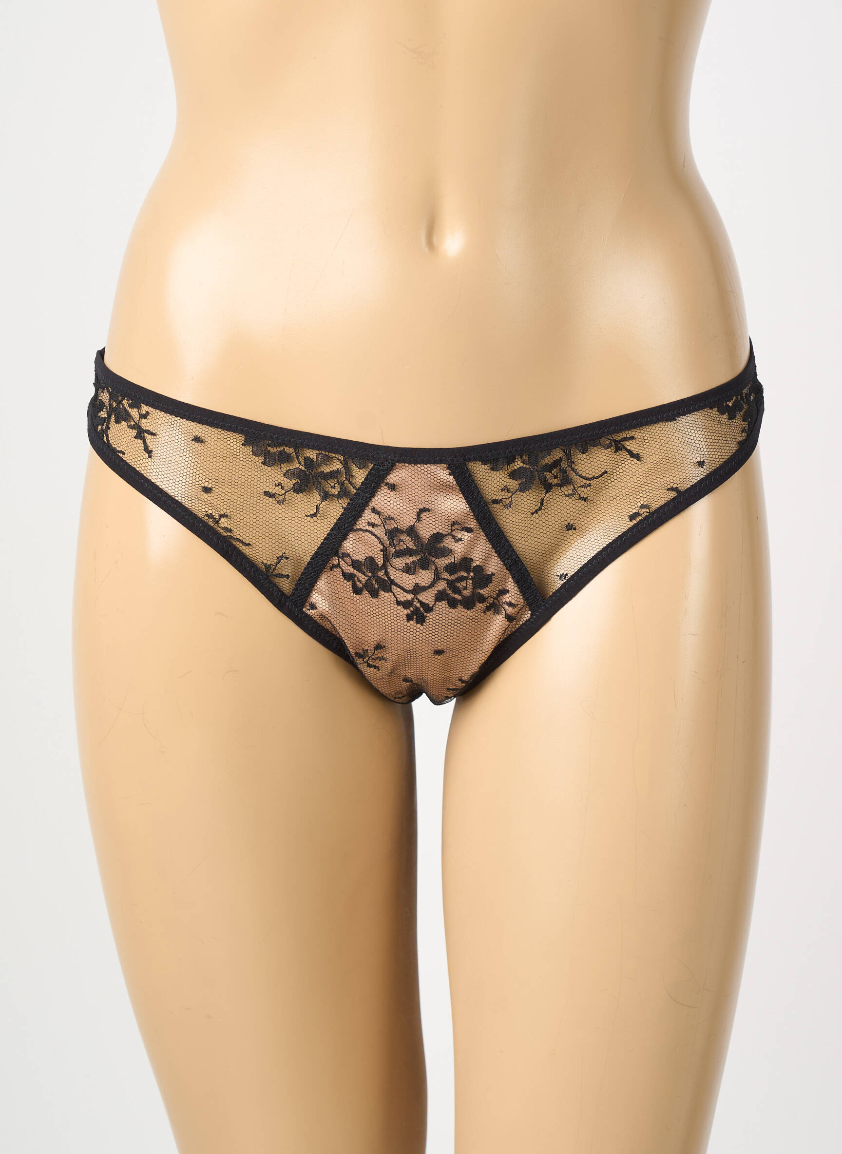 Tanga siuvinėjimas juodas ANDRES SARDA moteris