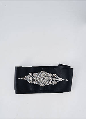 Diržas satino efektas juodas LAUREL moteris