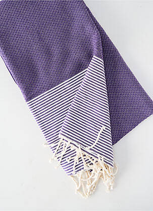 Šalikas fringe apdaila violetinis VERDISSIMA moteris