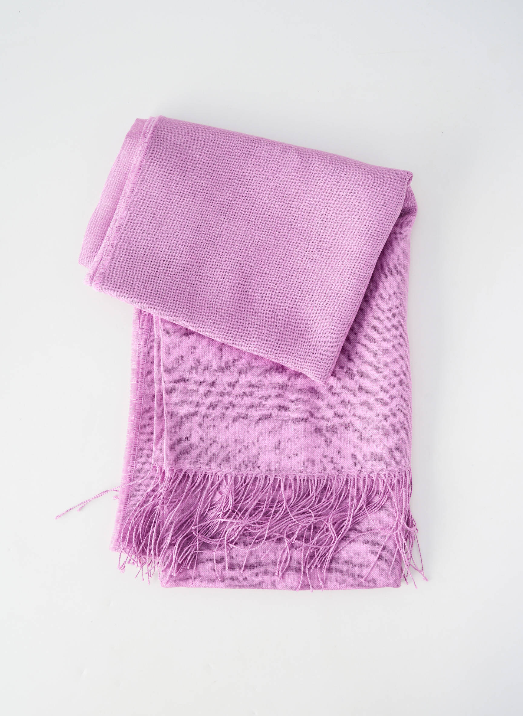 Šalikas fringe apdaila violetinis ALPAGA NATURE moteris