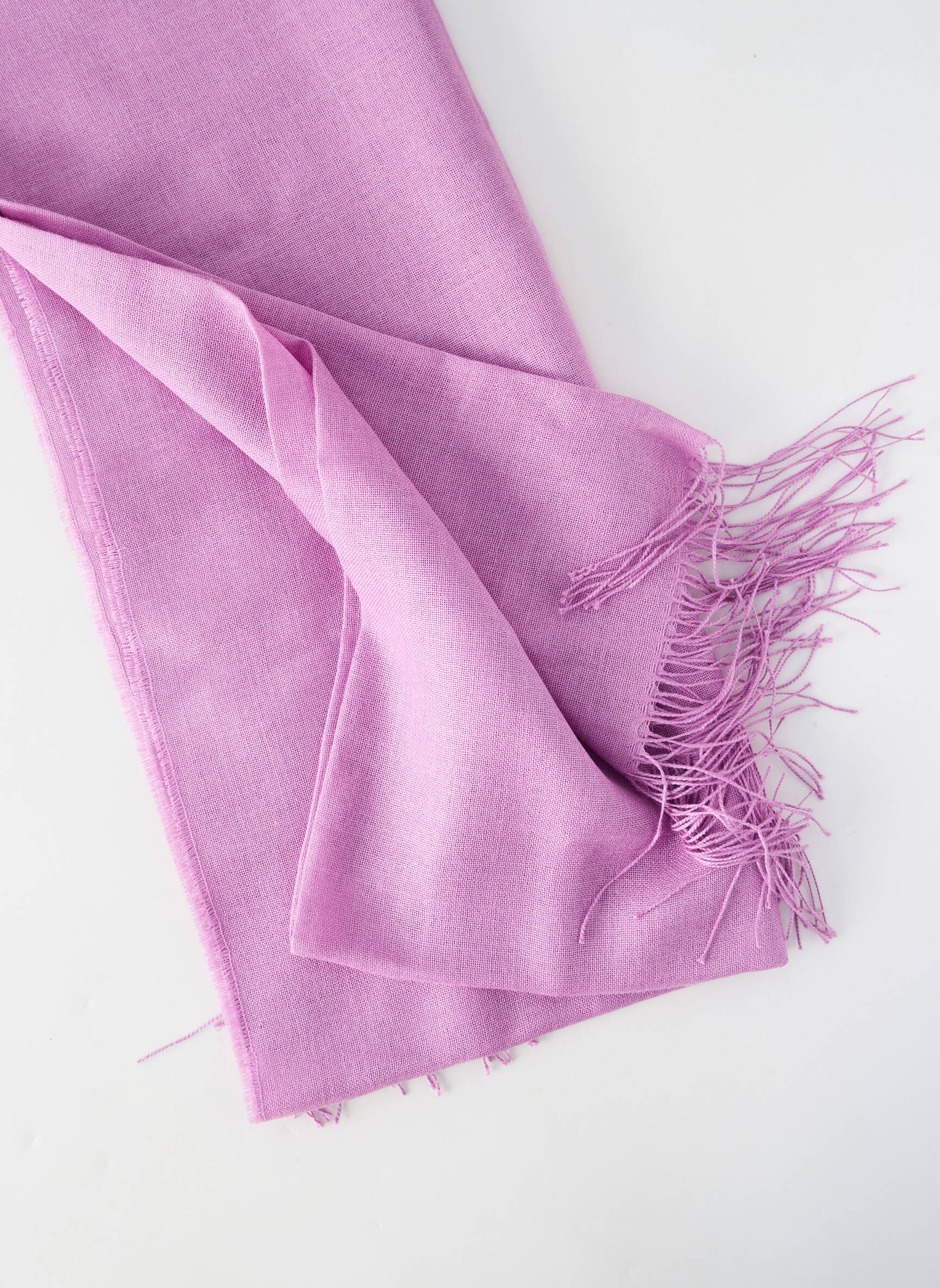 Šalikas fringe apdaila violetinis ALPAGA NATURE moteris