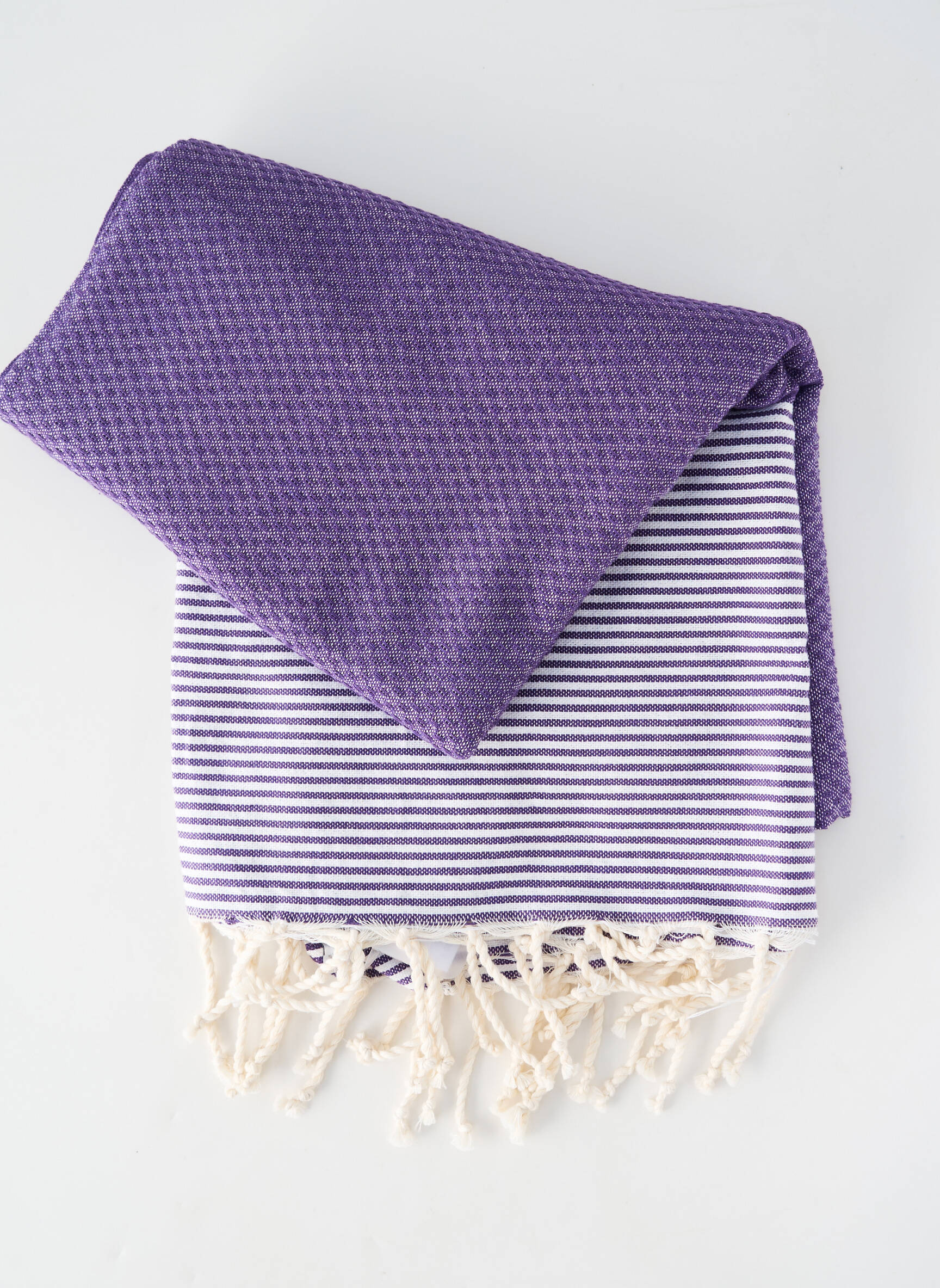 Šalikas fringe apdaila violetinis VERDISSIMA moteris