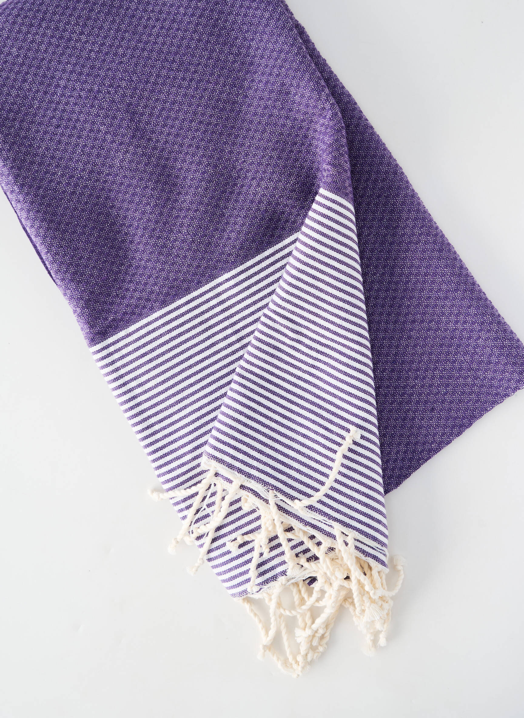 Šalikas fringe apdaila violetinis VERDISSIMA moteris