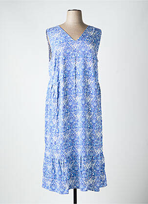 Ilga suknelė išplatėjusi kirpimas be rankų mėlyna SHEEGO moteris