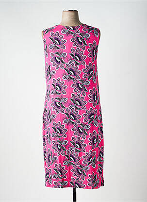 Pusilgių suknelė gėlių raštas be rankų rožinė SHEEGO moteris