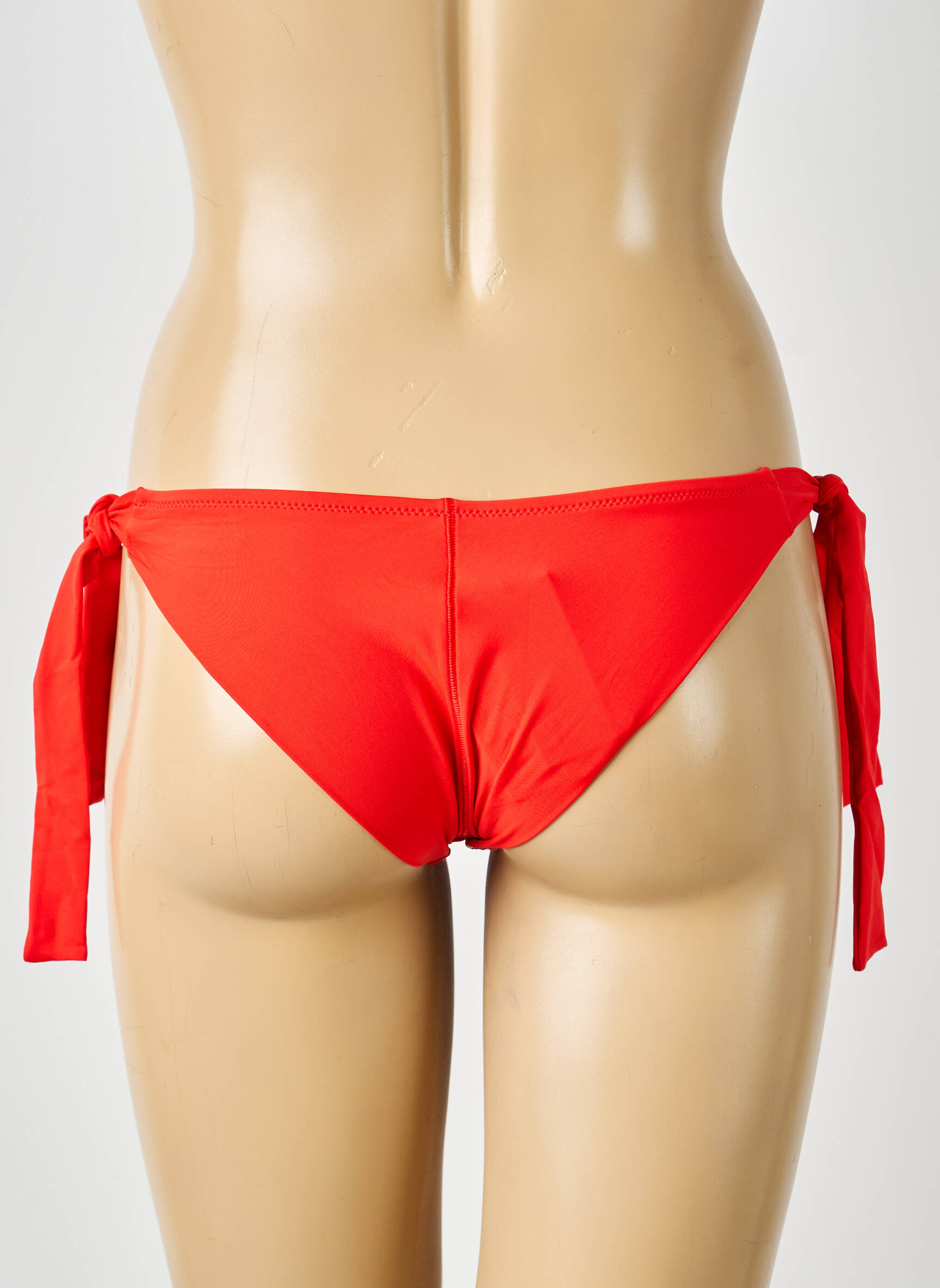 Maudymosi kelnaitės užsegimas su raišteliais bikini oranžinė ANTIGEL moteris