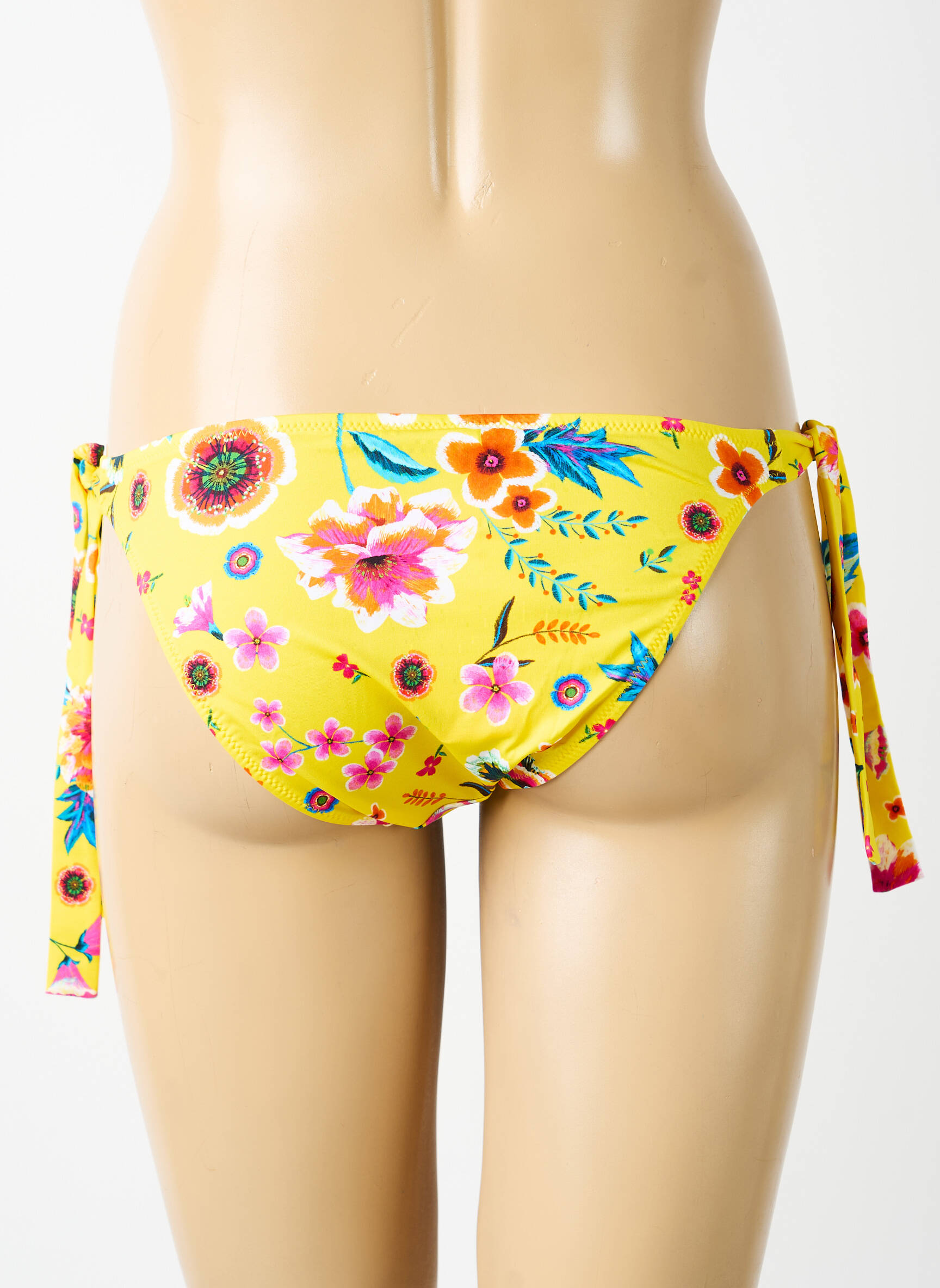 Maudymosi kelnaitės gėlių raštas bikini geltona ANTIGEL moteris