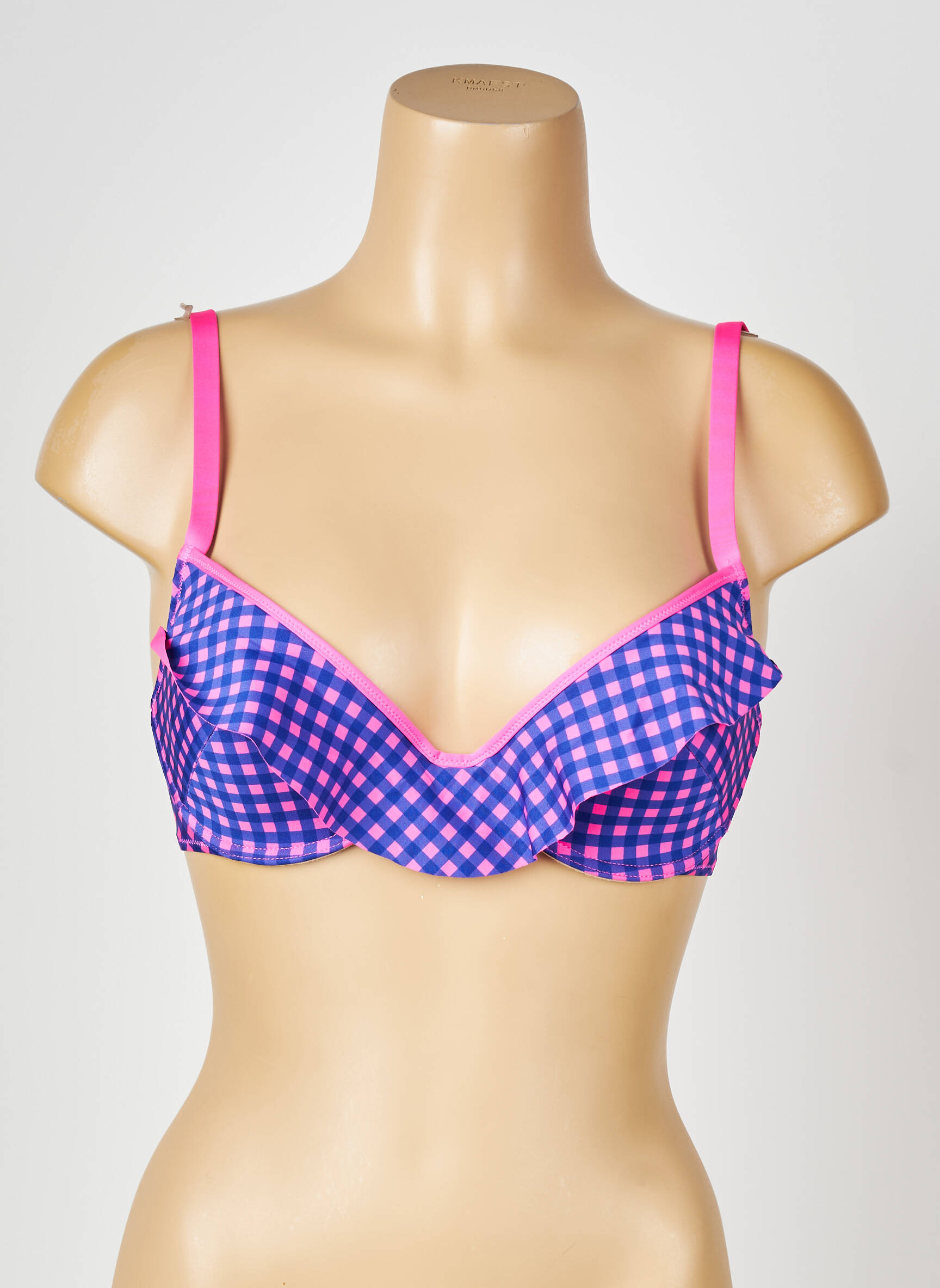 Maudymosi viršūnė tamprumas formuojantis liemenėlė su aukštu palaikymu mėlyna ANTIGEL moteris