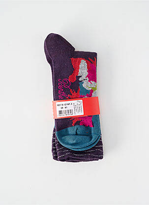 Kojinės fantazijos raštas violetinis BERTHE AUX GRANDS PIEDS moteris