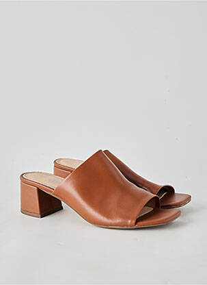 Mule/sabotai lygus medžiaga kulnas nuo 4 iki 6 cm rudas VANESSA WU moteris