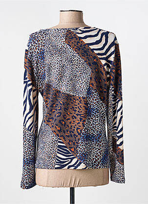 Viršūnė tamprumas ilgos rankovės mėlyna FRANCE RIVOIRE moteris