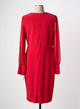 Pusilgių suknelė ilgos rankovės ilgos rankovės raudona FASHION NEW YORK moteris