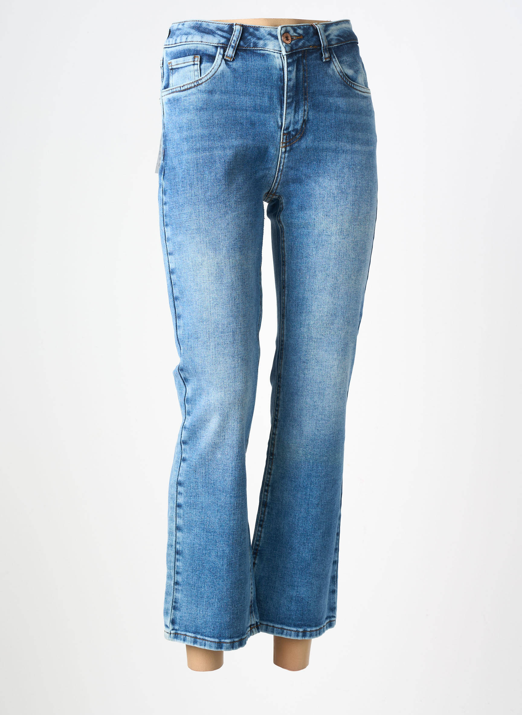 Flare tipo džinsai tamprumas aukšta talija mėlyna PULZ JEANS moteris