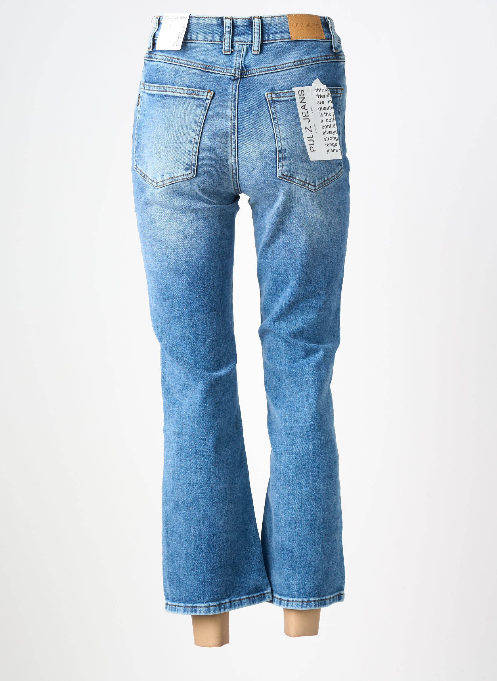 Flare tipo džinsai tamprumas aukšta talija mėlyna PULZ JEANS moteris