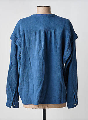 Moteriškas marškinys tiesi kirpimas ilgos rankovės mėlyna A.P moteris