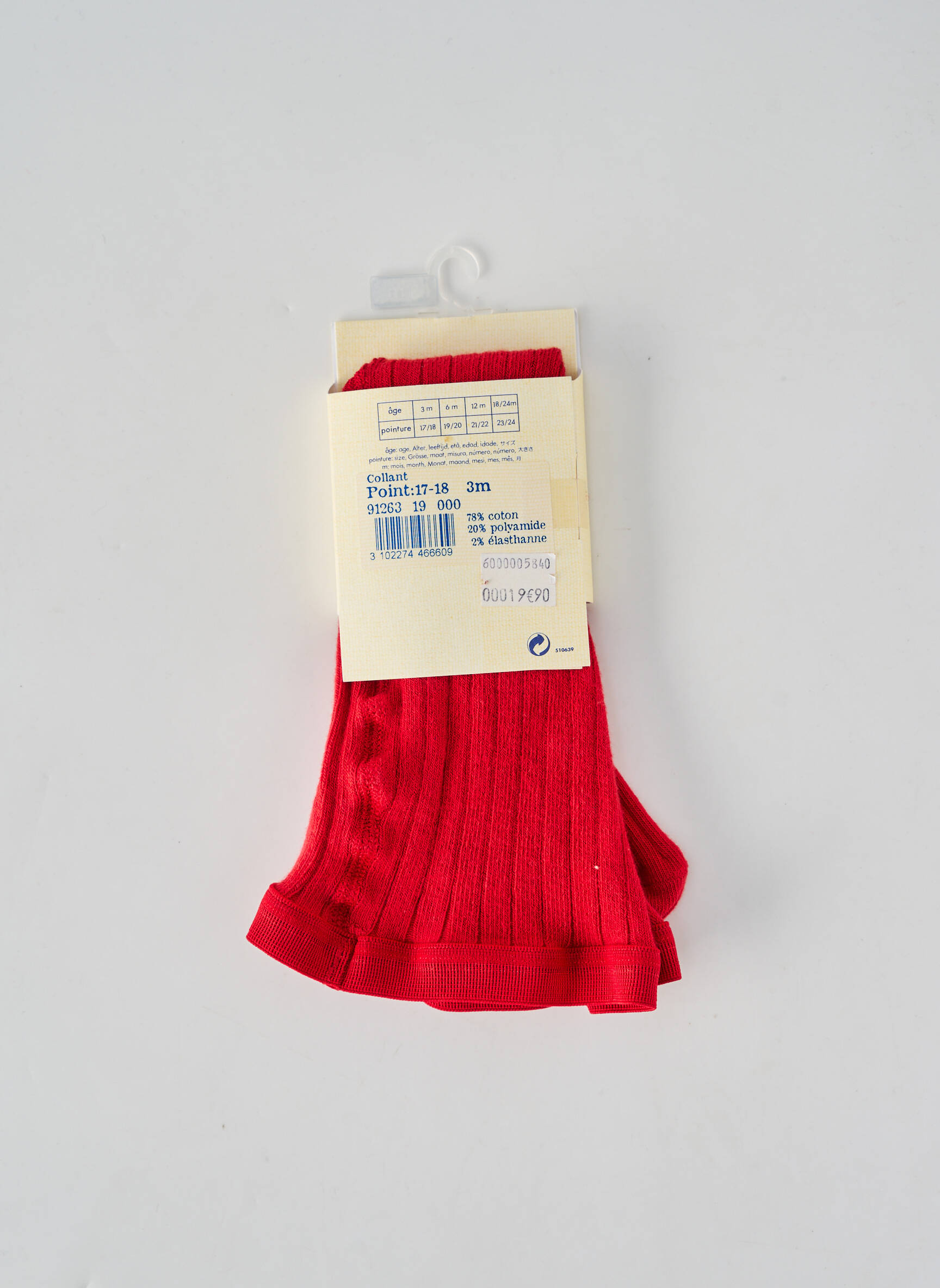 Kojinės ribotas audinys raudona PETIT BATEAU mergina