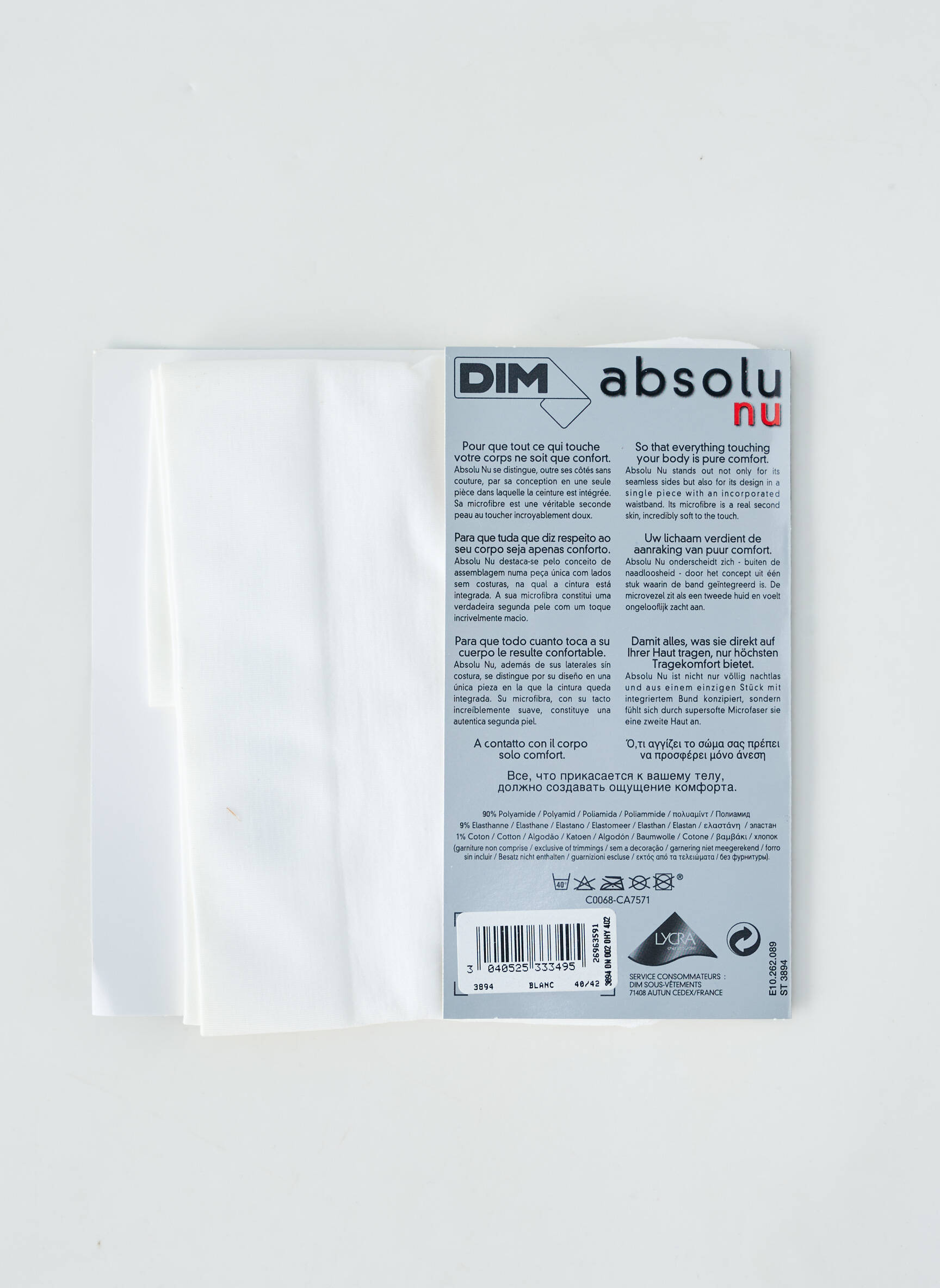 Tanga tamprumas baltas DIM moteris